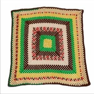 Handmade Vintage Crochet Afghan Throw Blanket